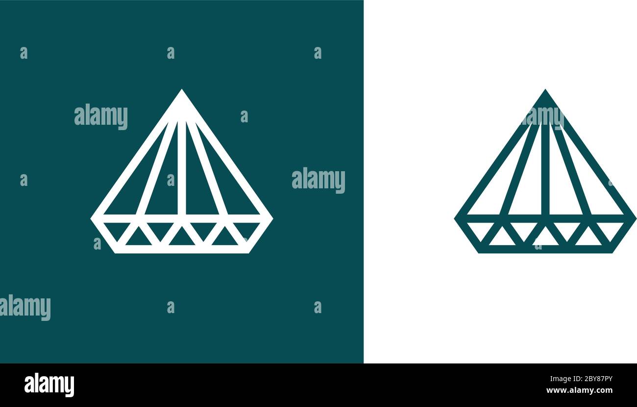 Diamond Icon Vector Set of two, Minimal Flat style Stock Vector Image ...