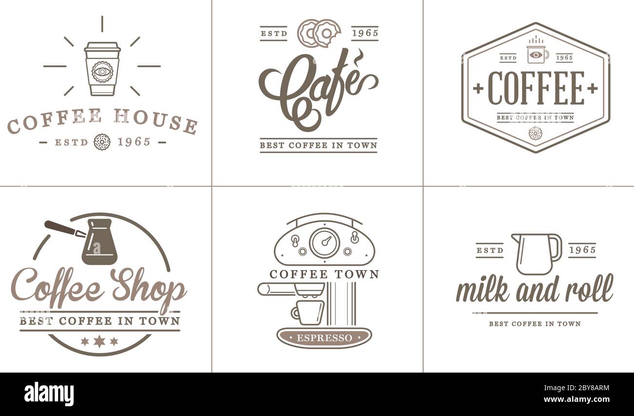 Set of Vector Coffee Elements and Coffee Accessories Illustration can ...