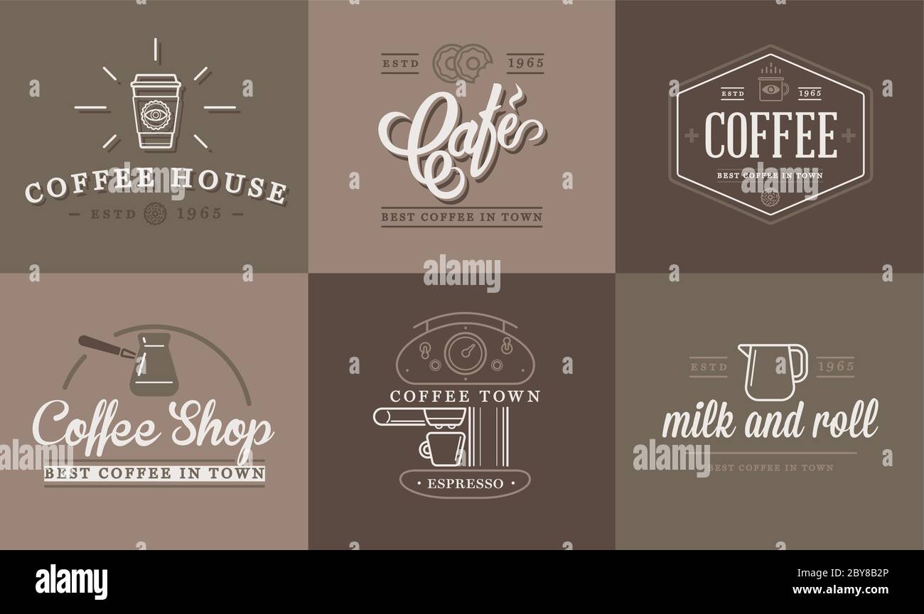 Set of Vector Coffee Elements and Coffee Accessories Illustration can ...