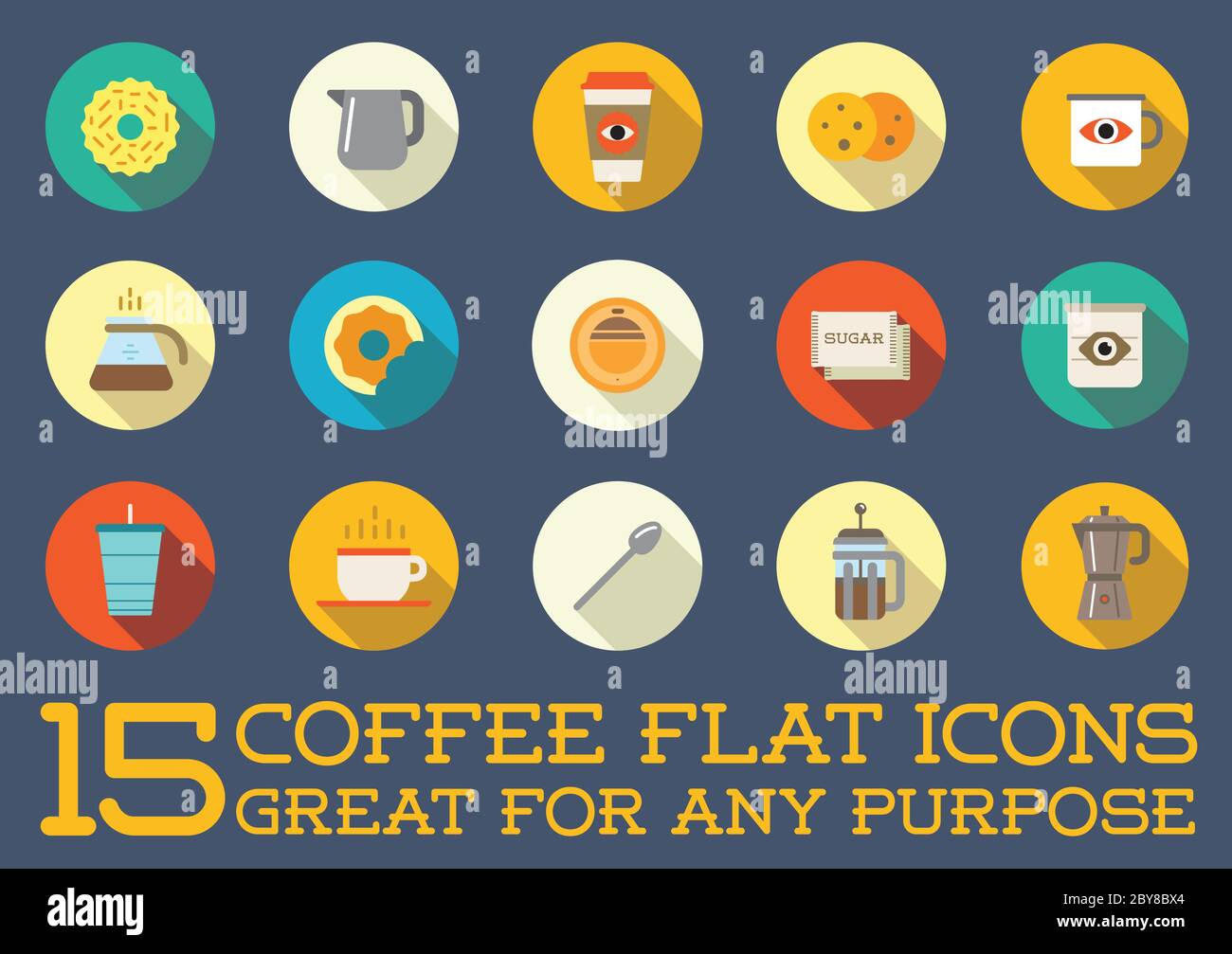 Set of Vector Coffee Elements and Coffee Accessories Illustration can ...