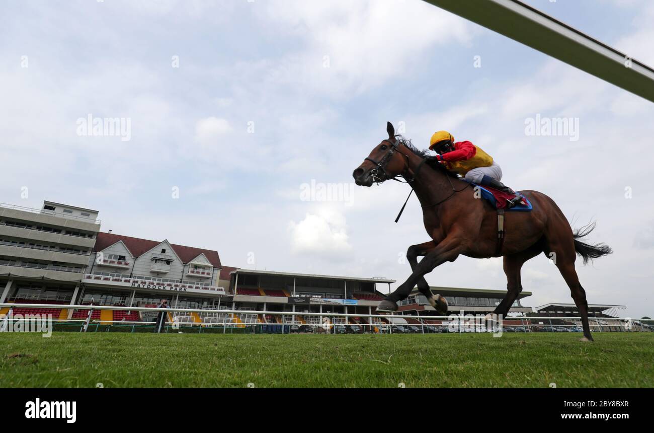 Virgin Snow ridden by Jim Crowley (right) wins the Betway Fillies ...