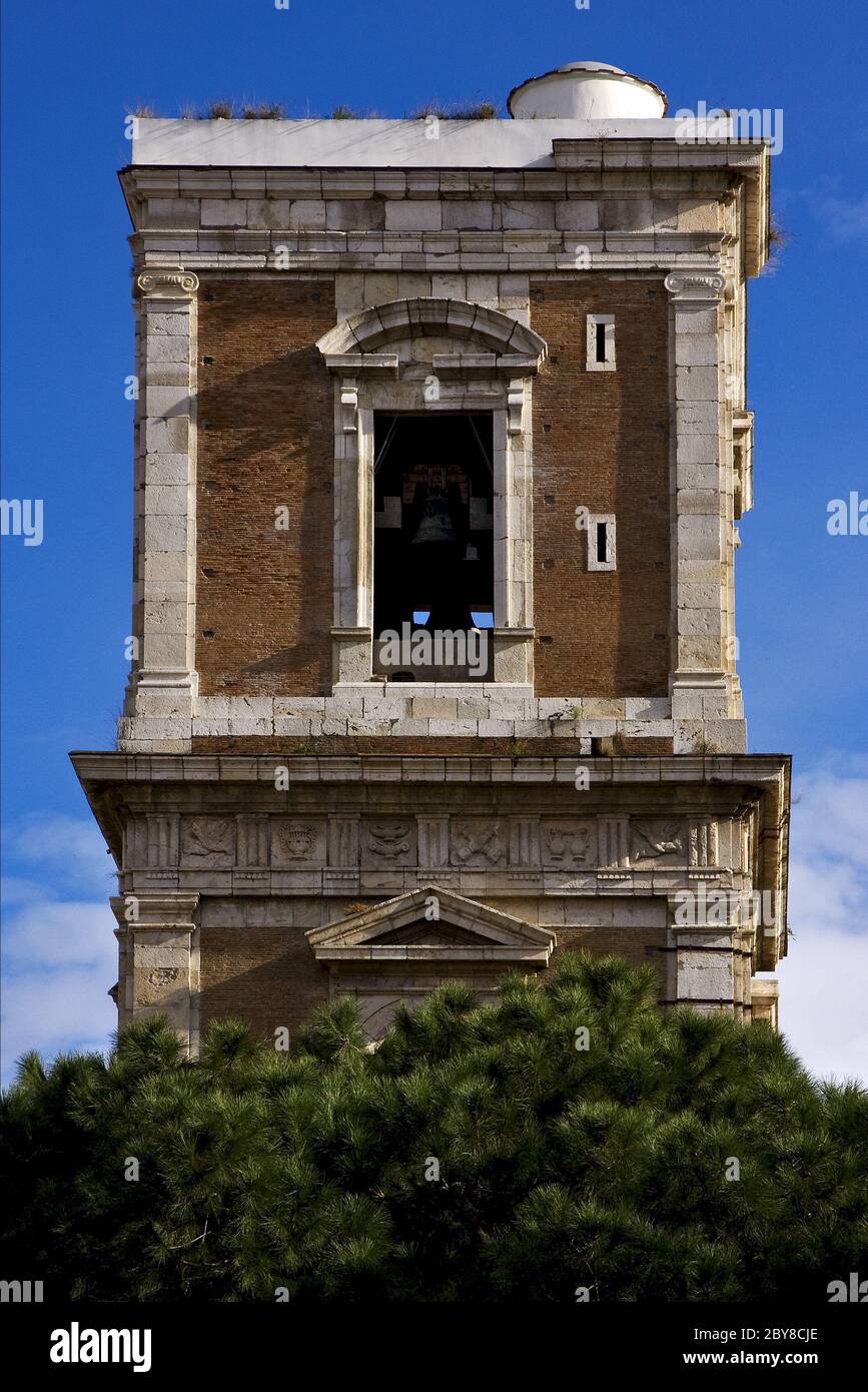 Bell tower with red tree hi-res stock photography and images - Alamy