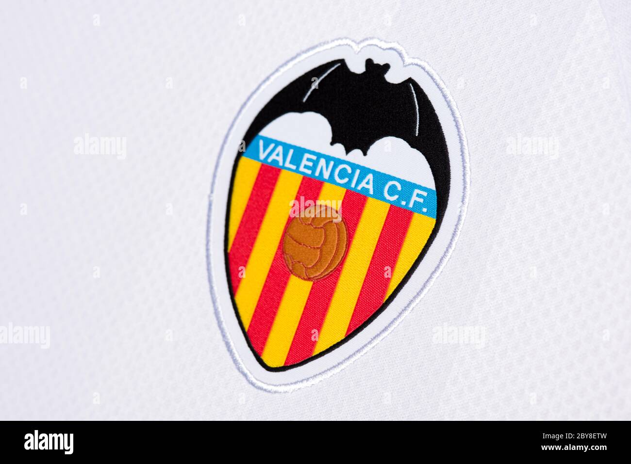 Primer plano de la camiseta Valencia CF 2019/20 Fotografía de stock - Alamy