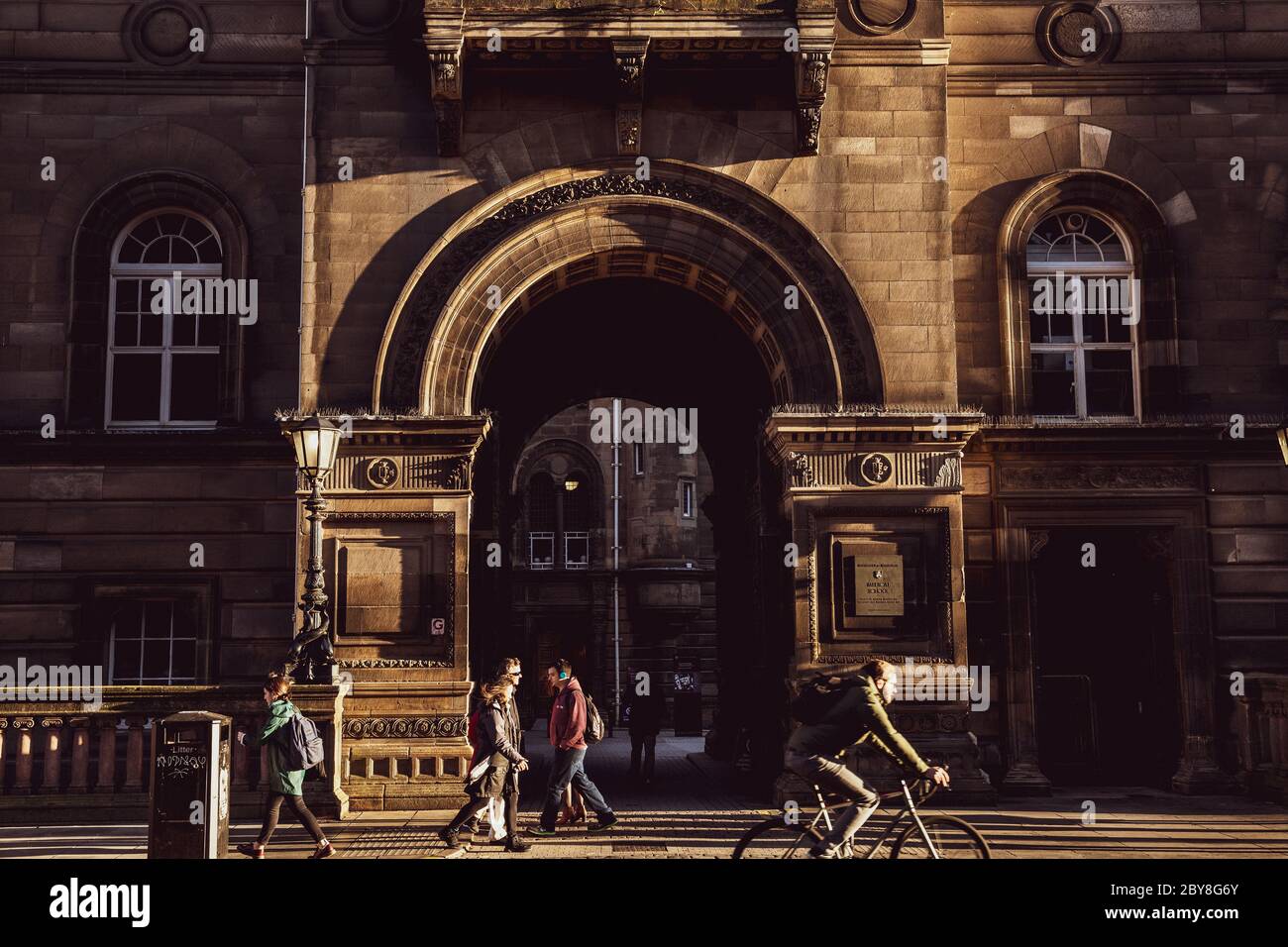 University of Edinburgh Medical School Grand Entrance, Scotland Stock