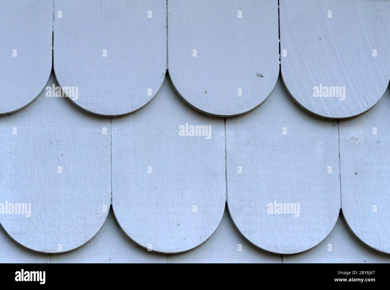 Close up on old grey wooden roof tiles Stock Photo