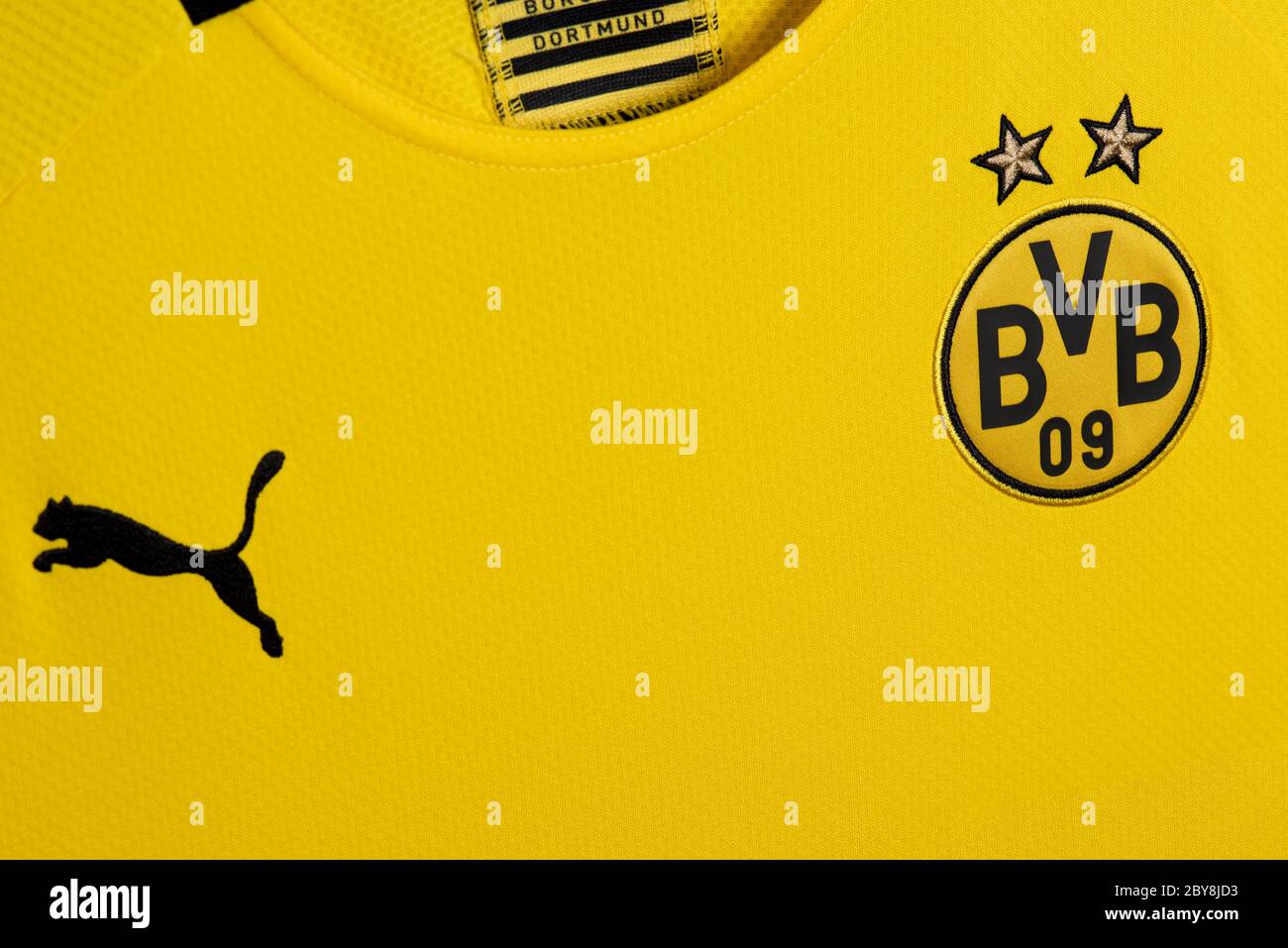 Close up of Borussia Dortmund crest. Stock Photo