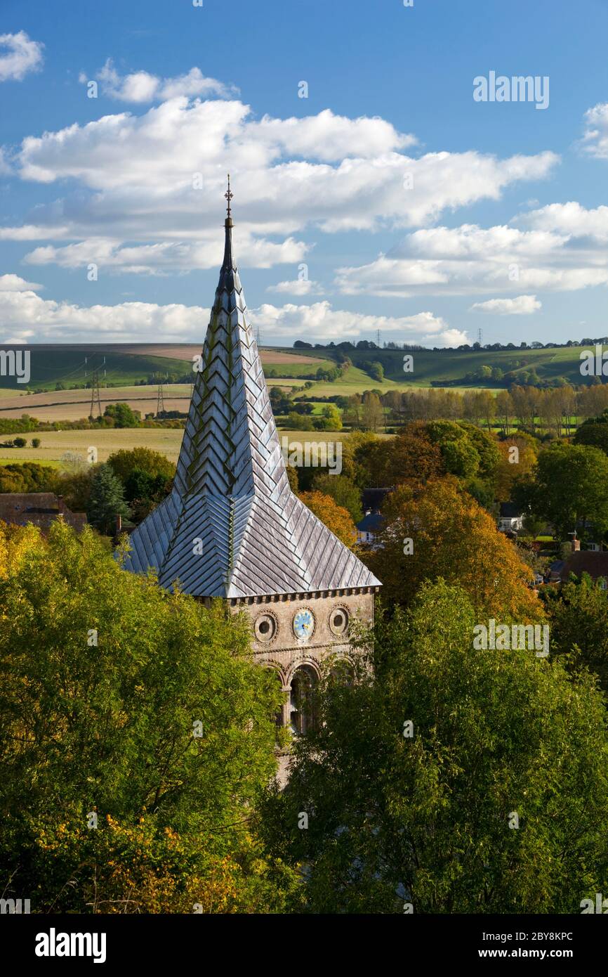 East Meon church in the Meon Valley, East Meon, Hampshire, England, United Kingdom Stock Photo