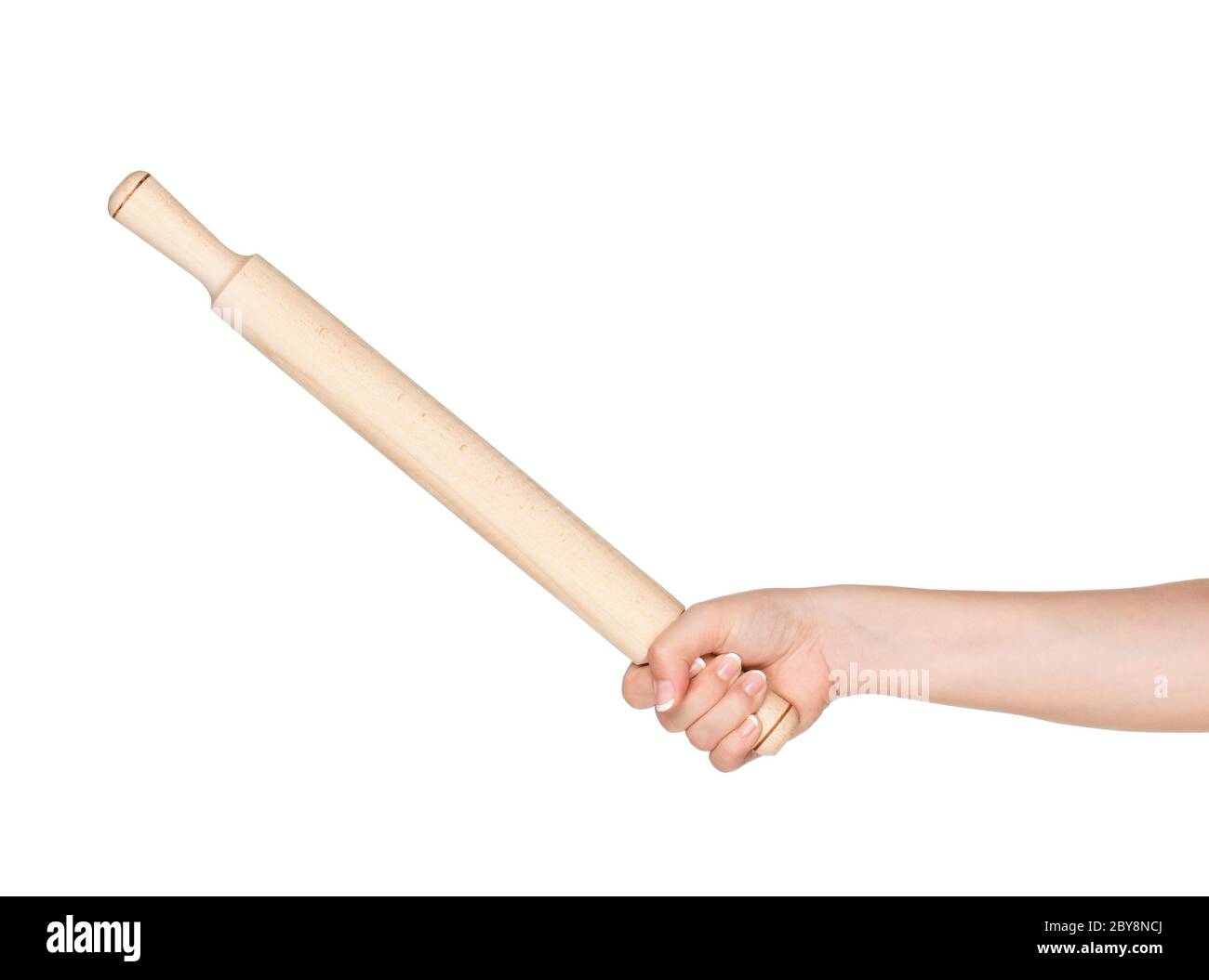 Hand with rolling pin Stock Photo Alamy