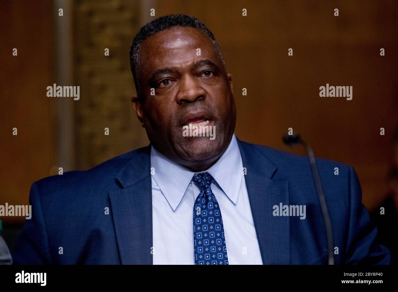 Federal Bureau of Investigation (FBI) Criminal Investigative Division Assistant Director Calvin A. Shivers speaks during a United States Senate Judiciary Committee hearing on Capitol Hill in Washington, Tuesday, June 9, 2020, to examine COVID-19 fraud, focusing on law enforcement's response to those exploiting the pandemic. Credit: Andrew Harnik/Pool via CNP | usage worldwide Stock Photo