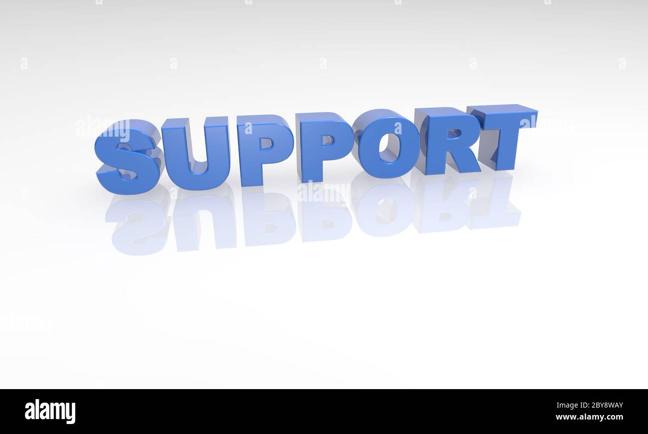 buzzword 3d support blue text Stock Photo - Alamy