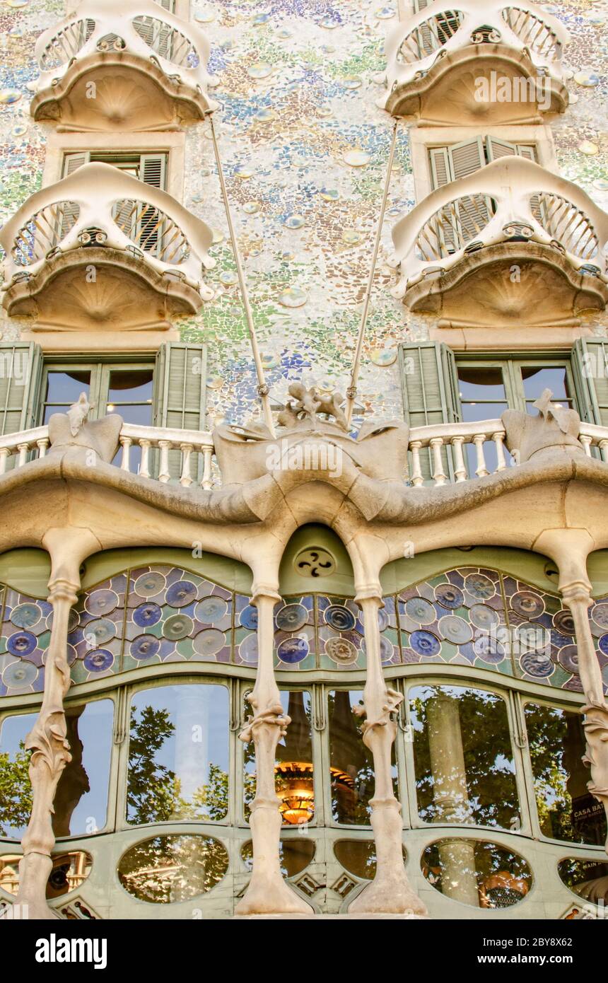 The facade of the house Casa Battlo Stock Photo Alamy