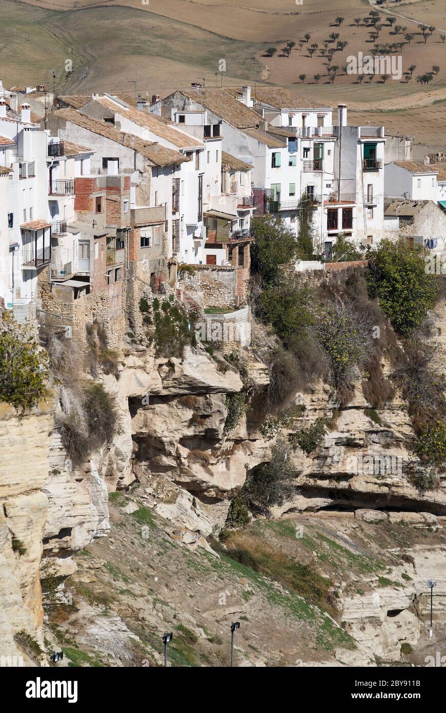 cliffs of Alhama de Granada, in the province of Granada, Spain. Stock Photo