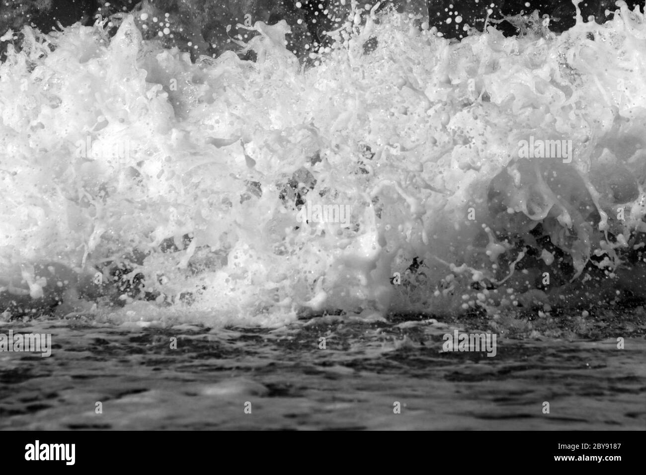 Close up ocean wave Black and White Stock Photos & Images - Alamy