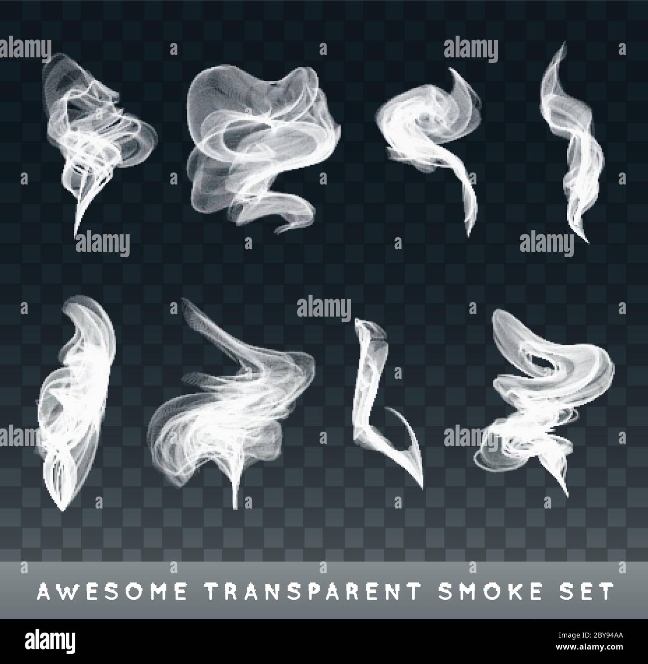 Vector Collection or Set of Realistic Cigarette Smoke or Fog or Haze with  Transparency Isolated can be used with any Background Stock Vector Image &  Art - Alamy