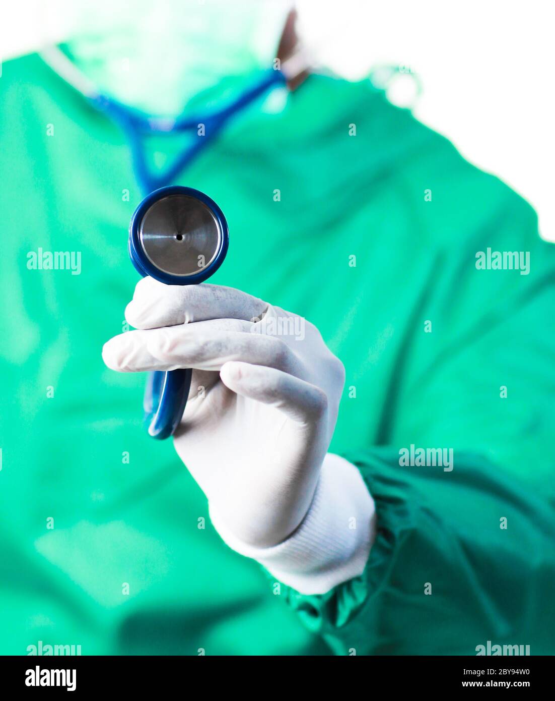 Surgeon holding a stethoscope Stock Photo - Alamy