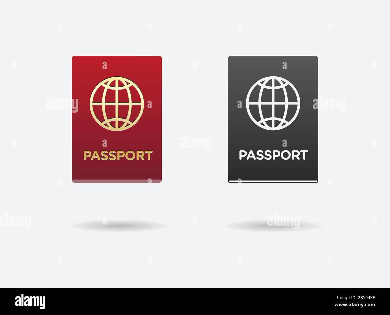 Set Of Citizenship Or Foreign Passport Id In Vector Colorful Icon Can