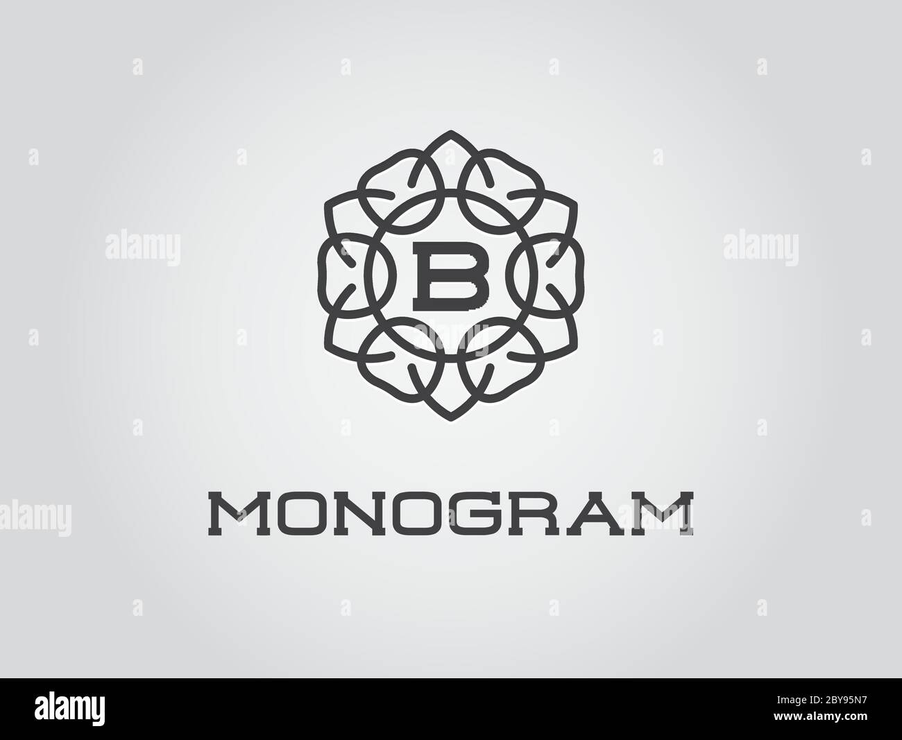Compact Monogram Design Template with Letter Vector Illustration ...