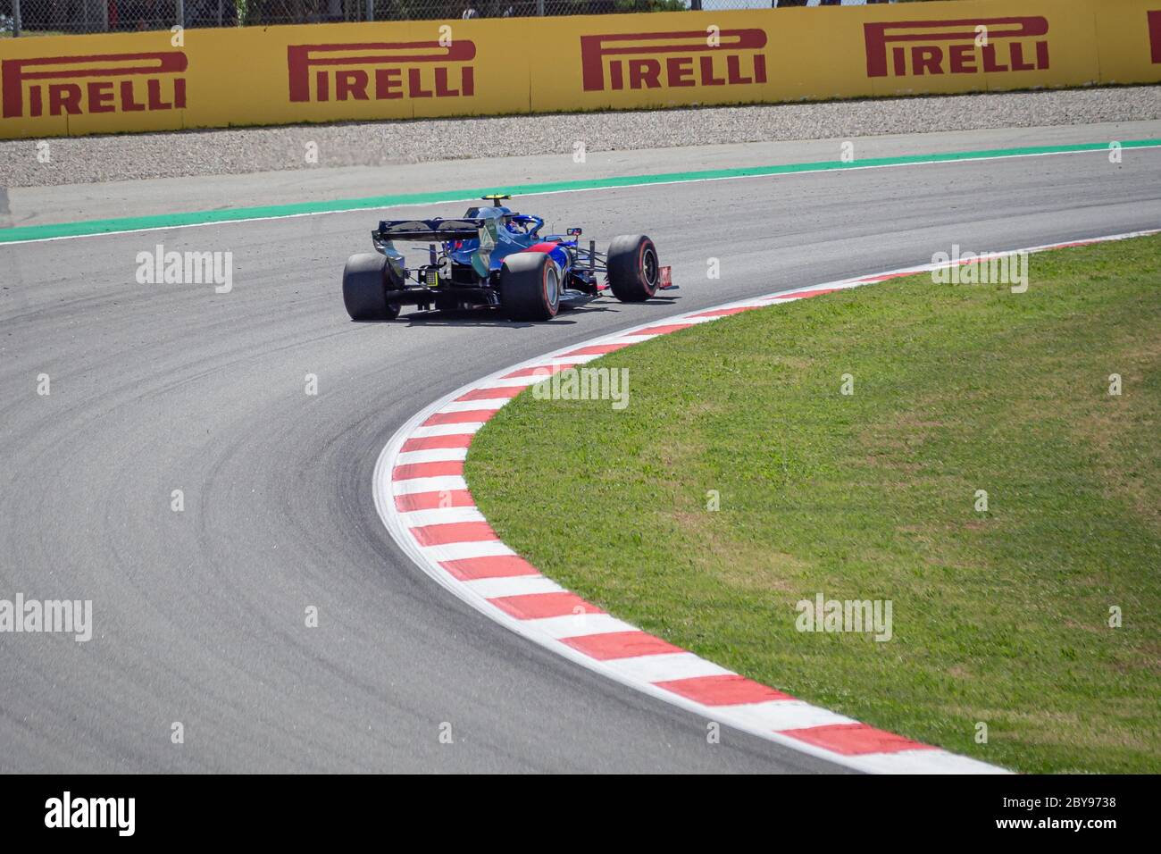 MONTMELLO, SPAIN-MAY 10, 2019: Scuderia Toro Rosso STR14 Formula One racing car (Driver: Alexander Albon) Stock Photo