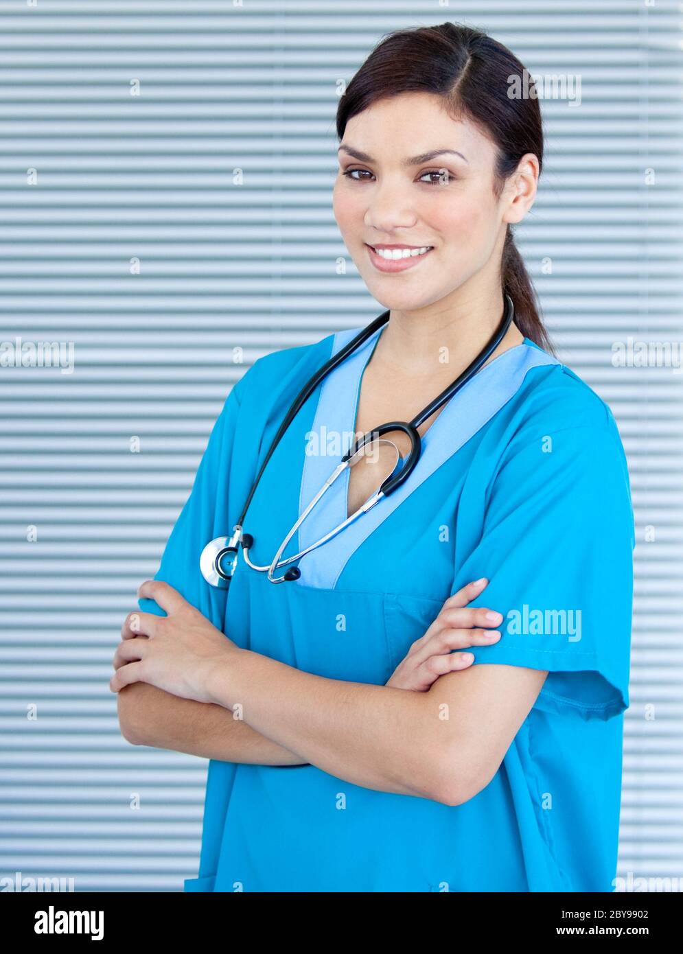 Self-assured female doctor looking at the camera Stock Photo