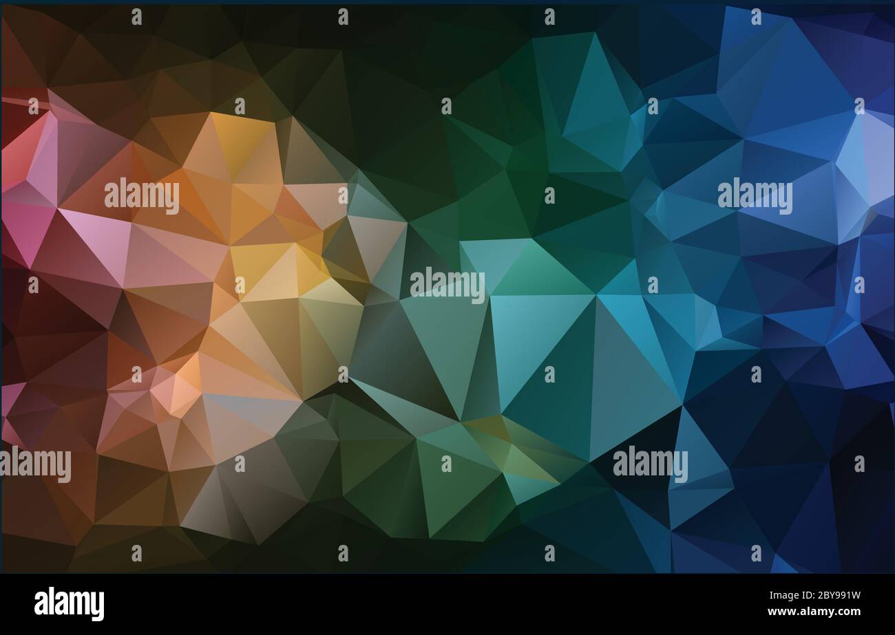 Colorful Vector 3D Geometric Abstract Polygonal Triangle Background Stock Vector