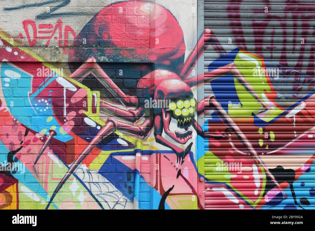 Spider Graffiti Stock Photo