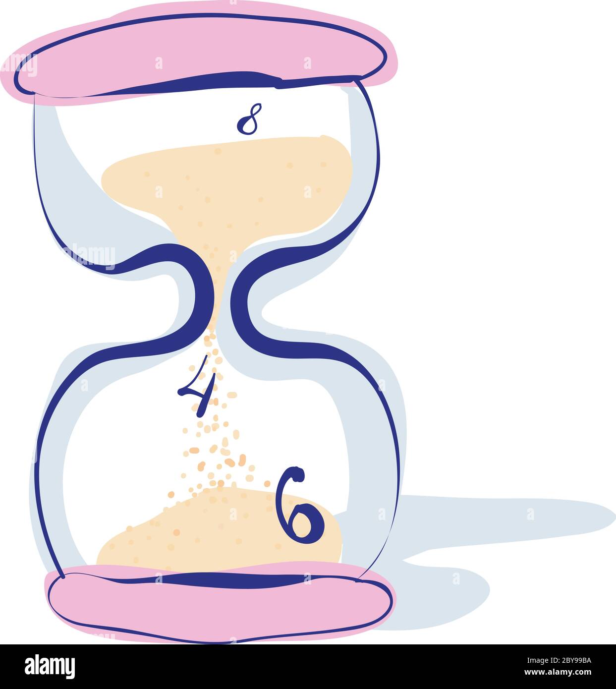 Hourglass, sandglass, sand timer, sand clock isolated icon vector ...
