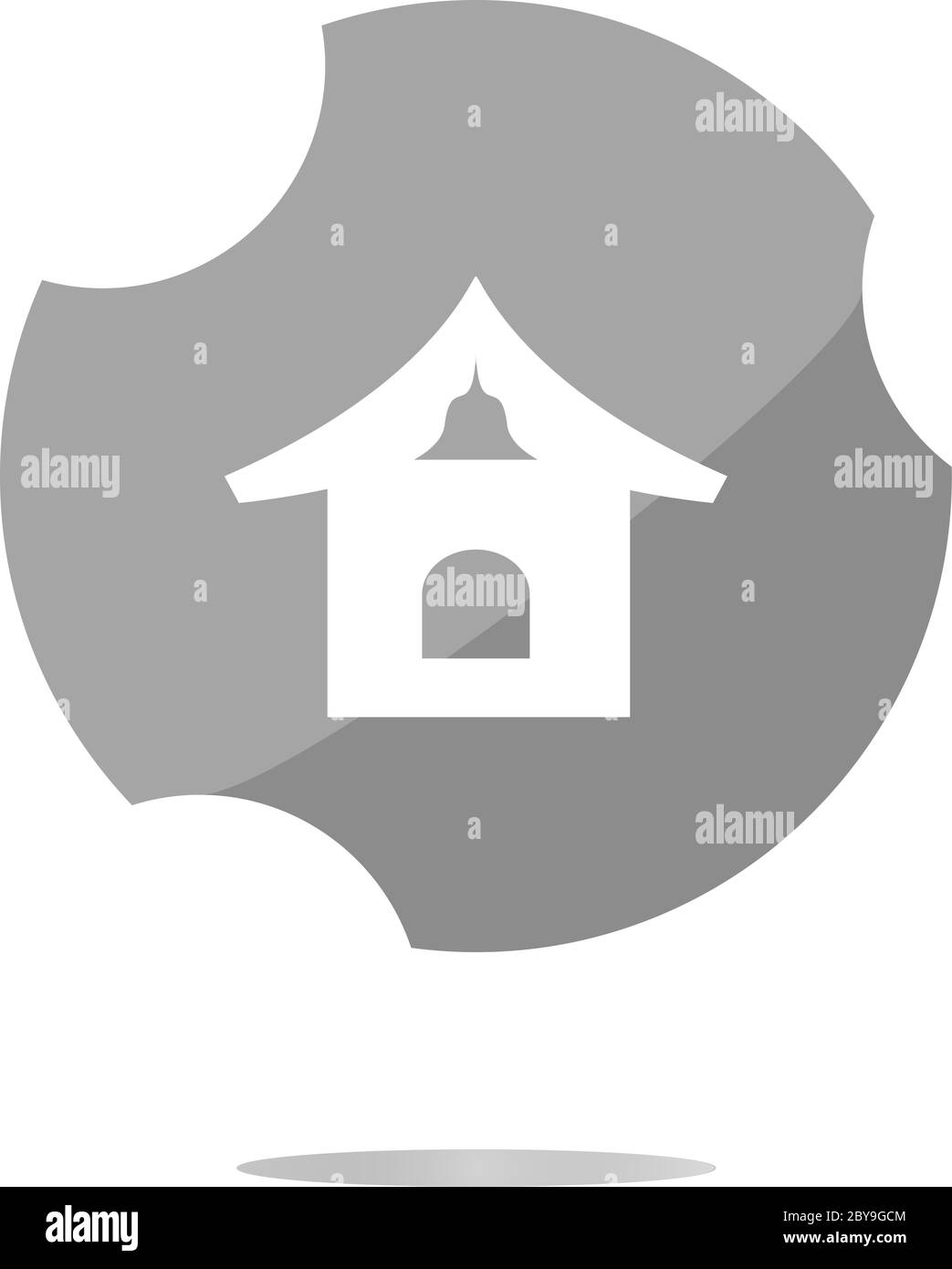 house web icon button . Flat sign isolated on white background Stock ...