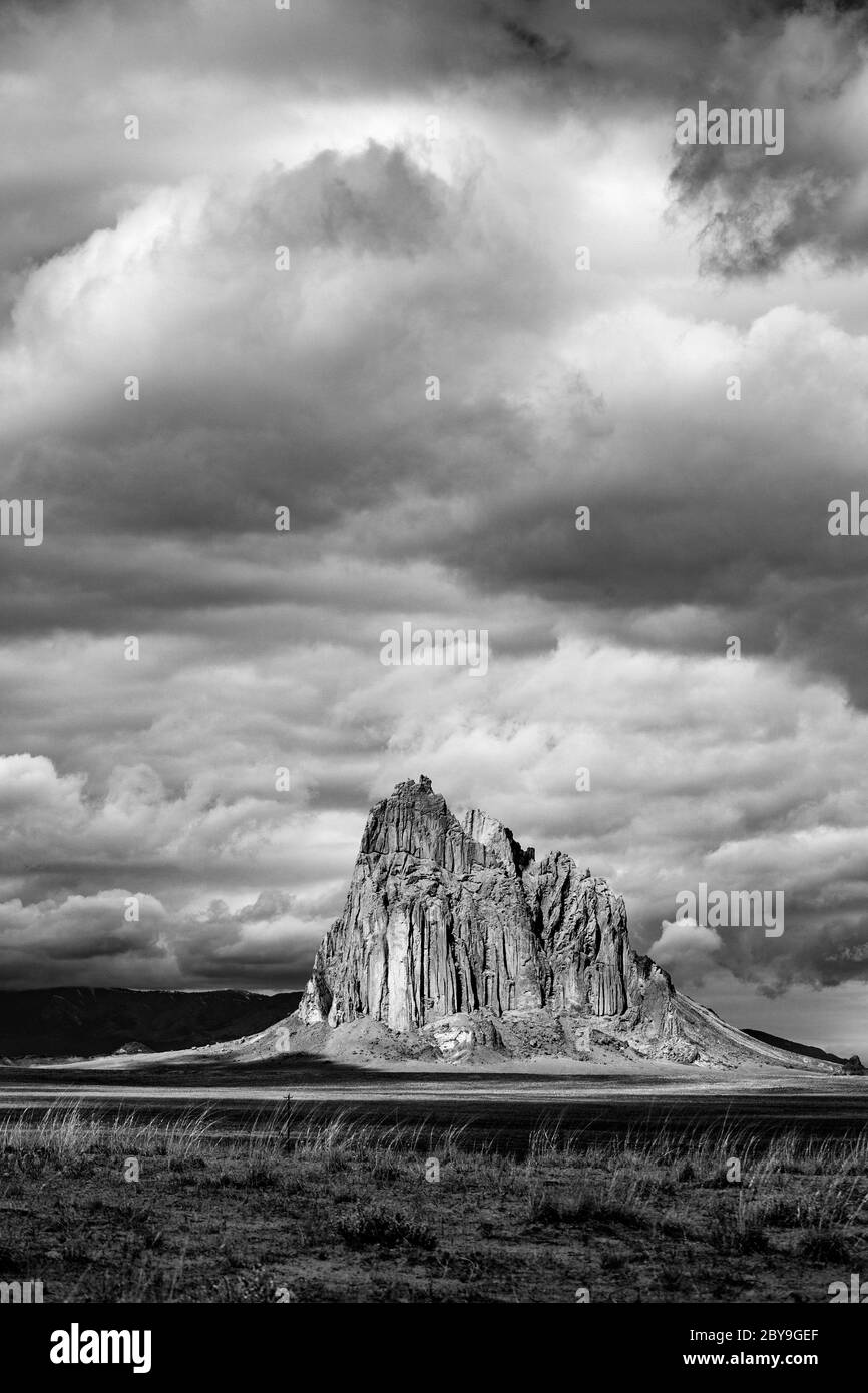 Shiprock formation Black and White Stock Photos & Images Alamy