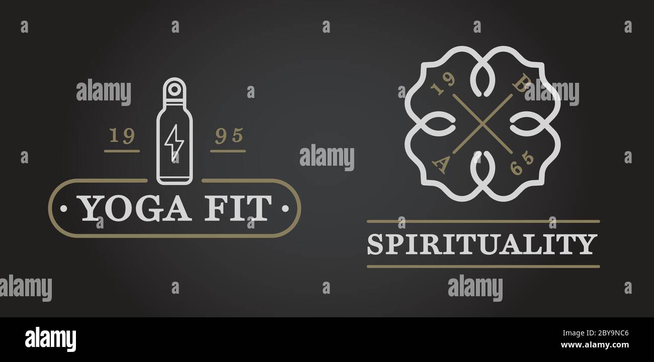 Set of Vector Yoga Zen Sport Elements and Fitness Healthy Illustration
