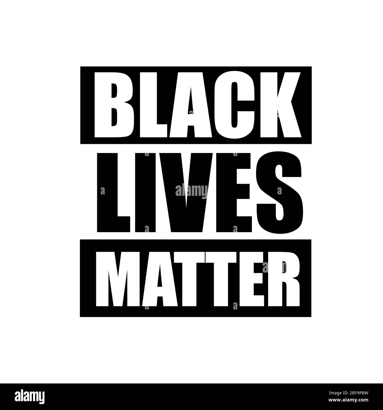Black Lives Matter, I Can't Breathe. Protest Banner about Human Right of Black People in US. Black Lives Matter. America. Stock Photo