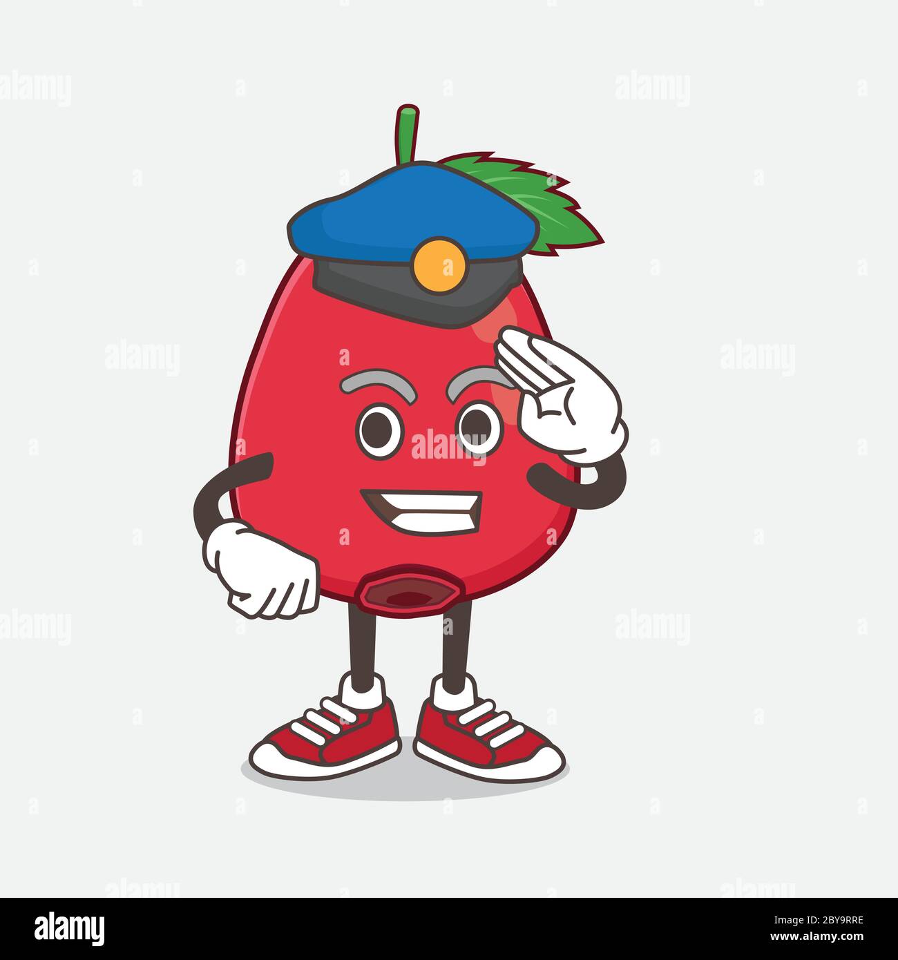 An illustration of Rose Hip Fruit cartoon mascot character working as a ...