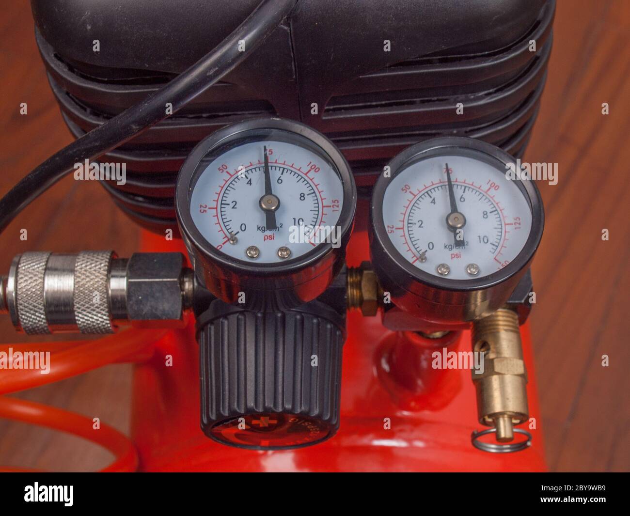Air compressor manometer Stock Photo Alamy