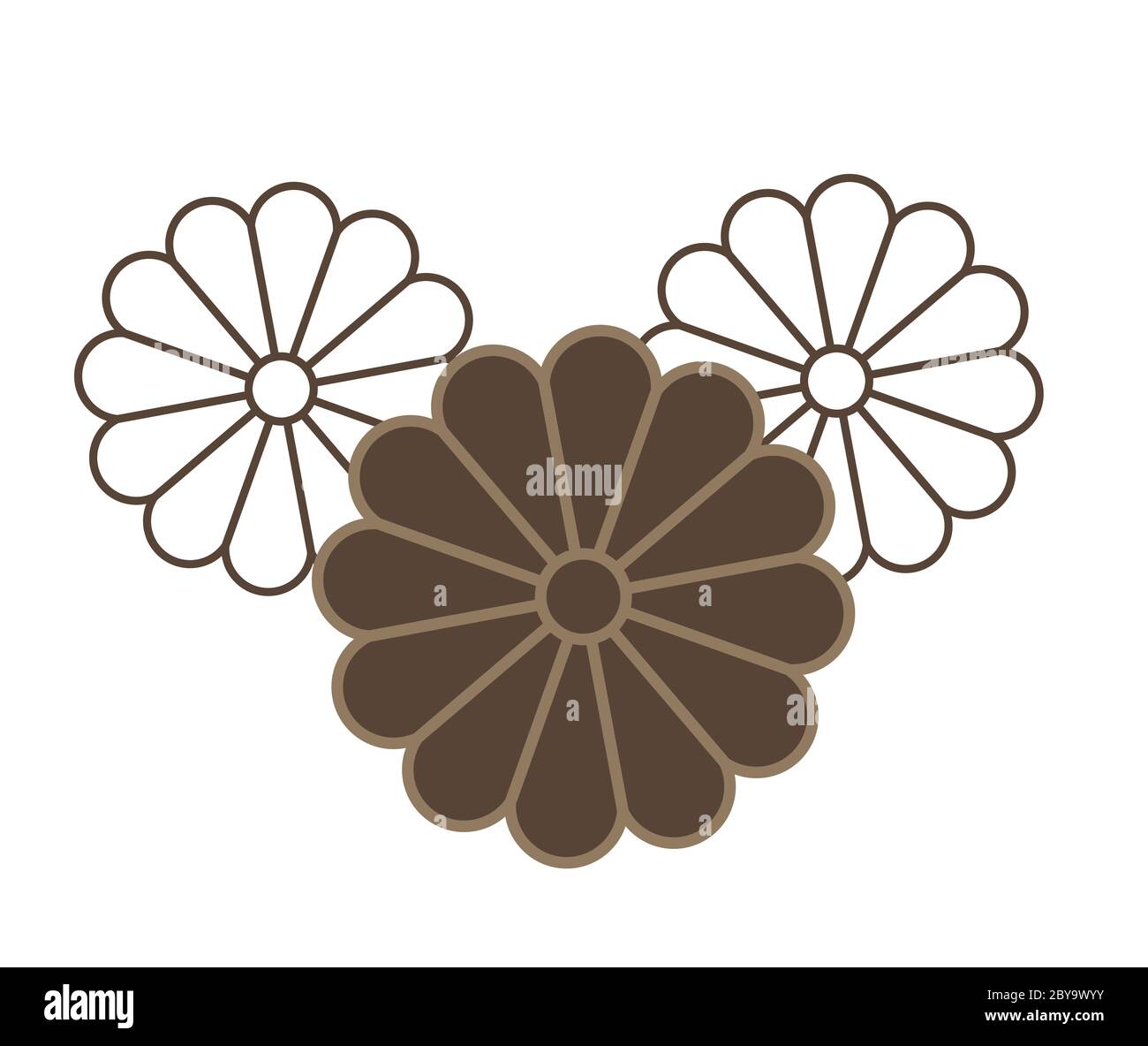 Japanese style vector daisy flower Stock Vector Image & Art Alamy
