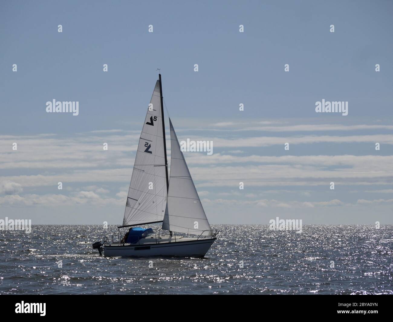 Sailboat sea backlight hi-res stock photography and images - Alamy