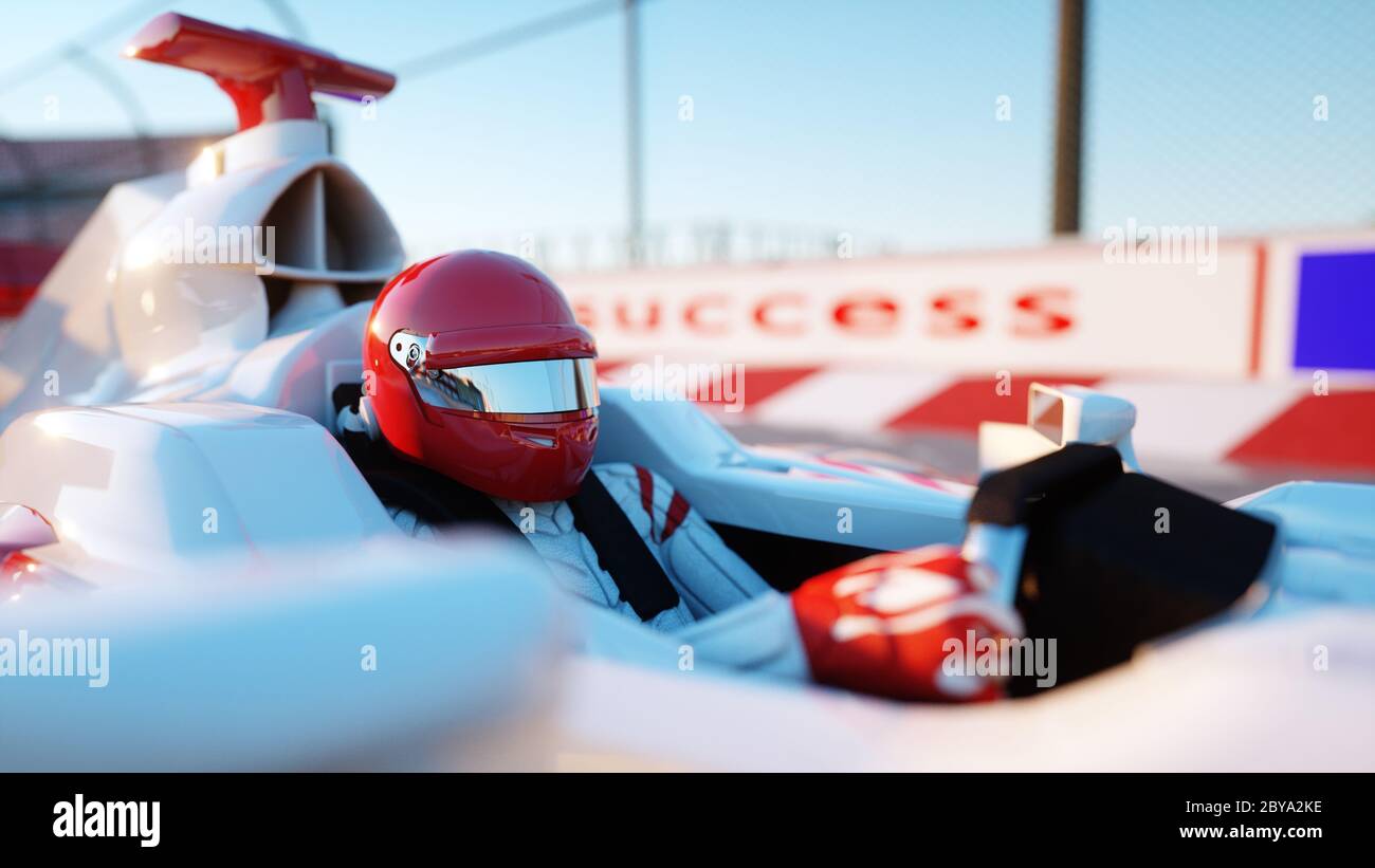 Circuit car racing illustration 3d hi-res stock photography and
