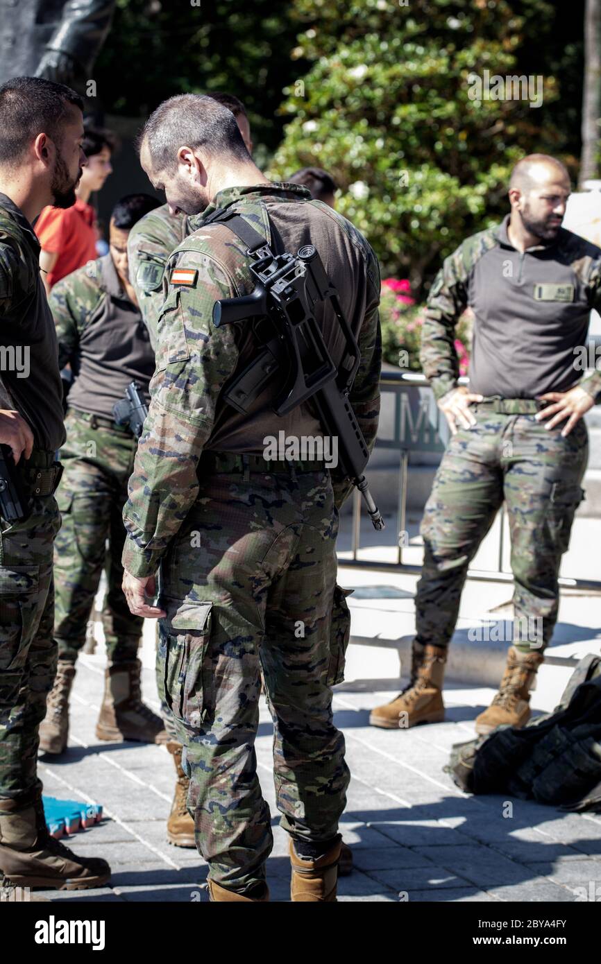 View of Spanish Army Special Operations Force in service of control ...