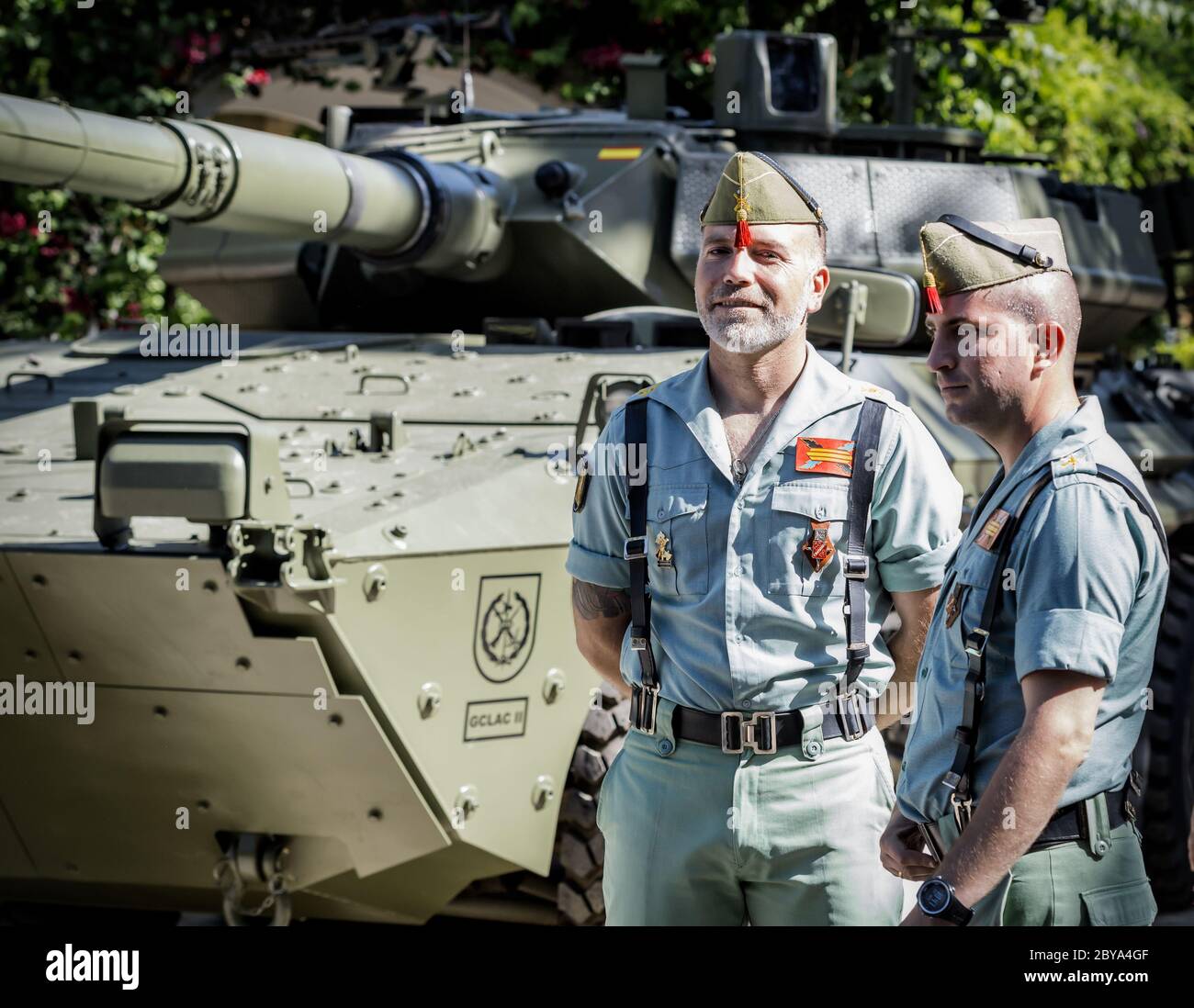 Portrait of spanish legion soldiers (unit of the Spanish Army and Spain's  Rapid Reaction Force.) in service of control Stock Photo - Alamy