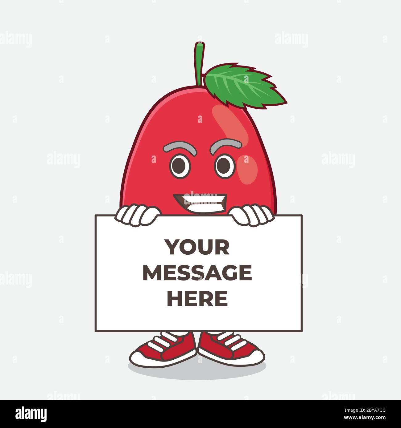 An illustration of Rose Hip Fruit cartoon mascot character with funny ...