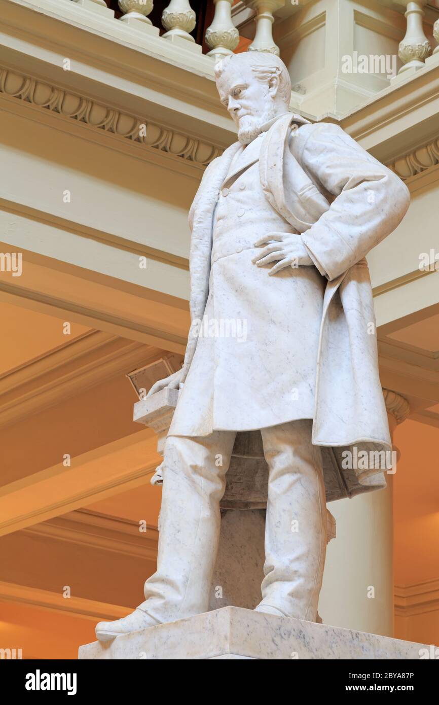 Ogelthorpe statue in the Georgia State Capitol,Atlanta,Georgia,USA Stock Photo