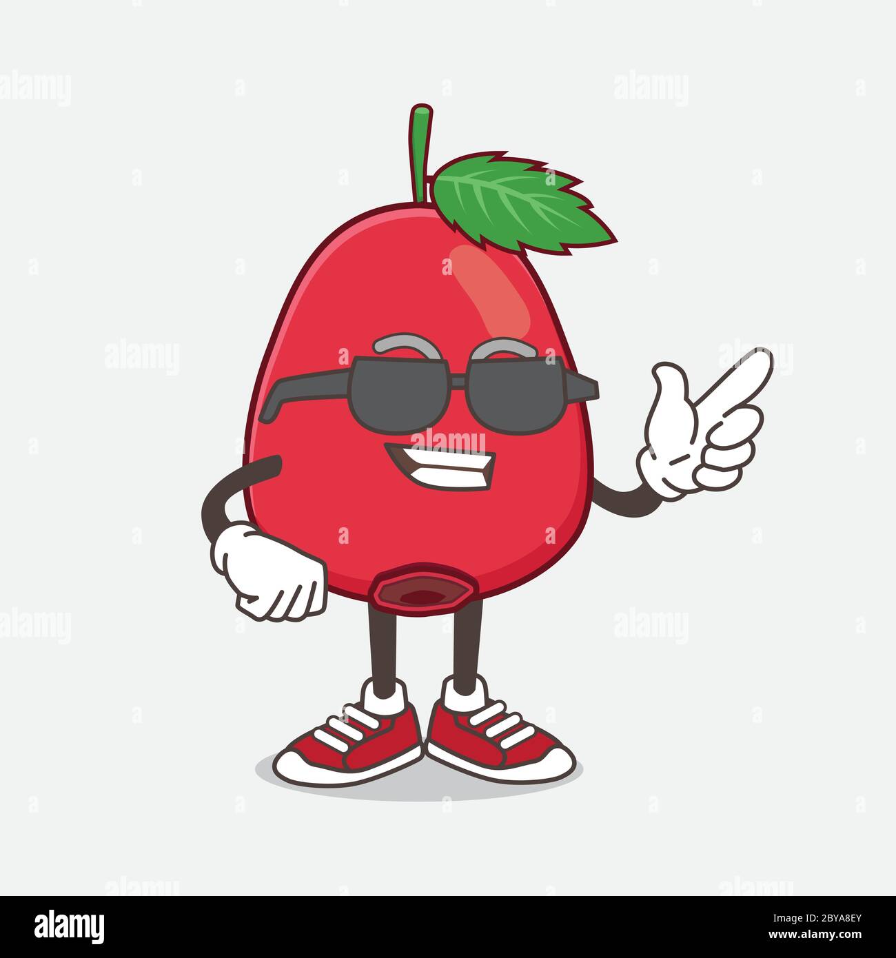An illustration of Rose Hip Fruit cartoon mascot character wearing ...