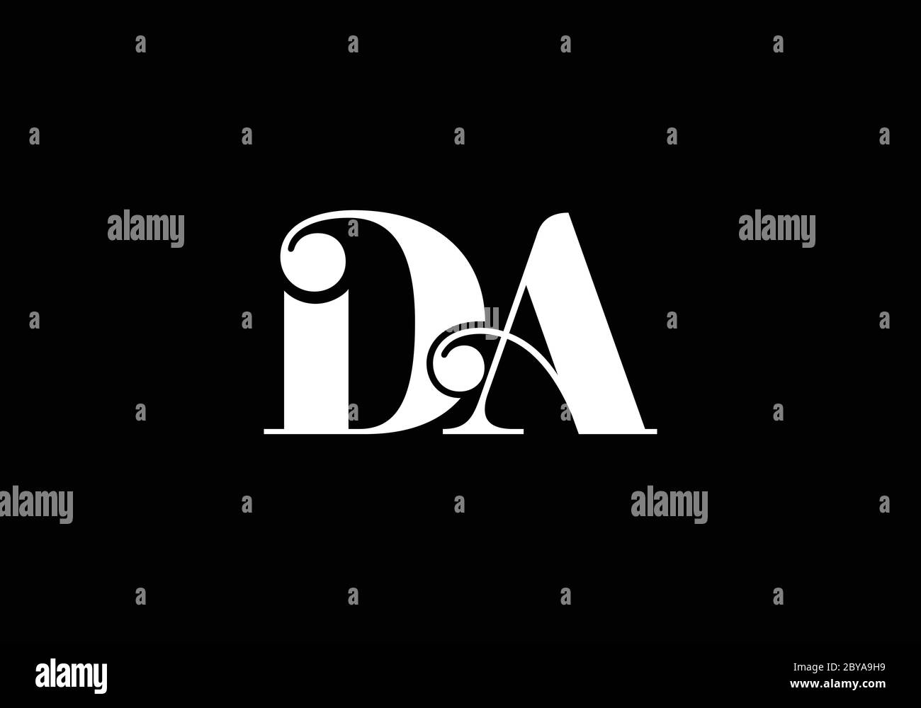 Initial Monogram Letter DA Logo Design Vector Template. DA Letter Logo ...