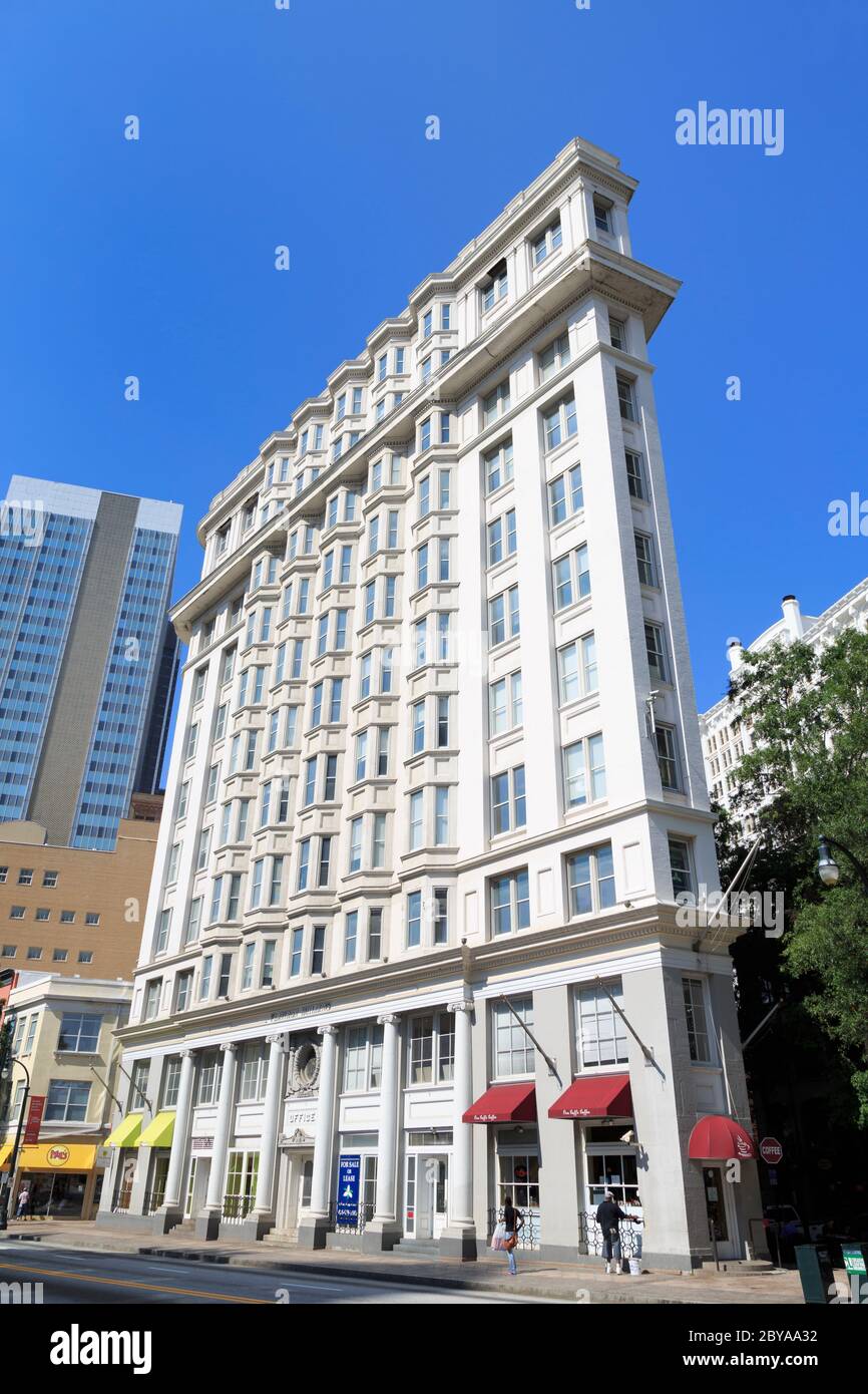 Flatrion Building on Peachtree Street,Atlanta,Georgia,USA Stock Photo