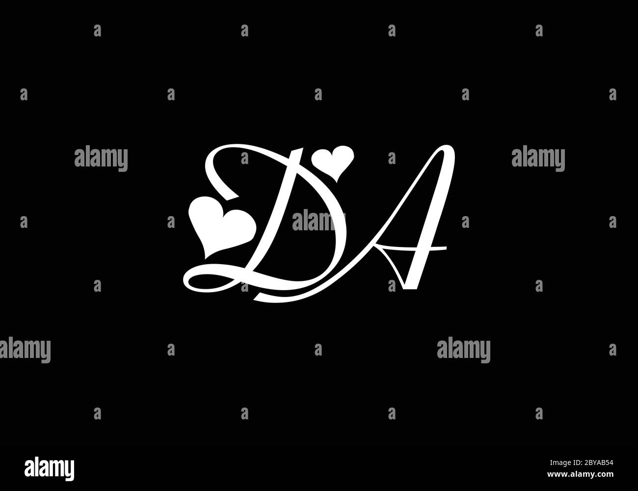 Initial Monogram Letter DA Logo Design Vector Template. DA Letter Logo ...