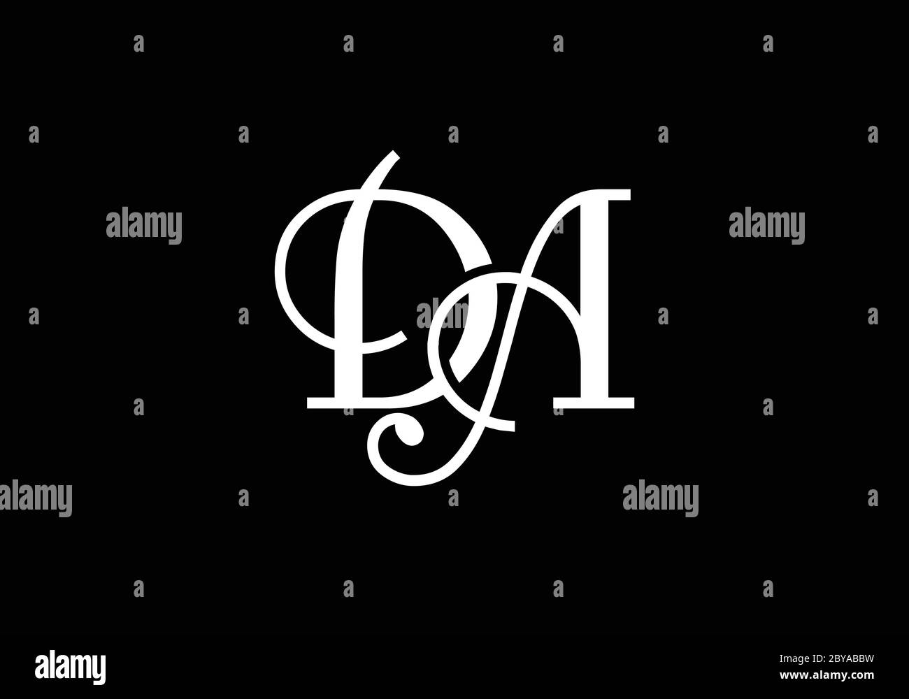 Initial Monogram Letter DA Logo Design Vector Template. DA Letter Logo ...
