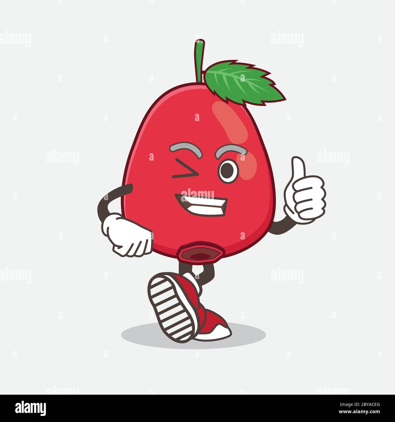 An illustration of Rose Hip Fruit cartoon mascot character making ...