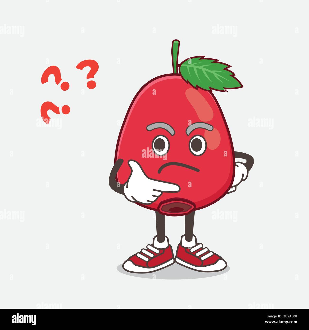 An illustration of Rose Hip Fruit cartoon mascot character in a ...