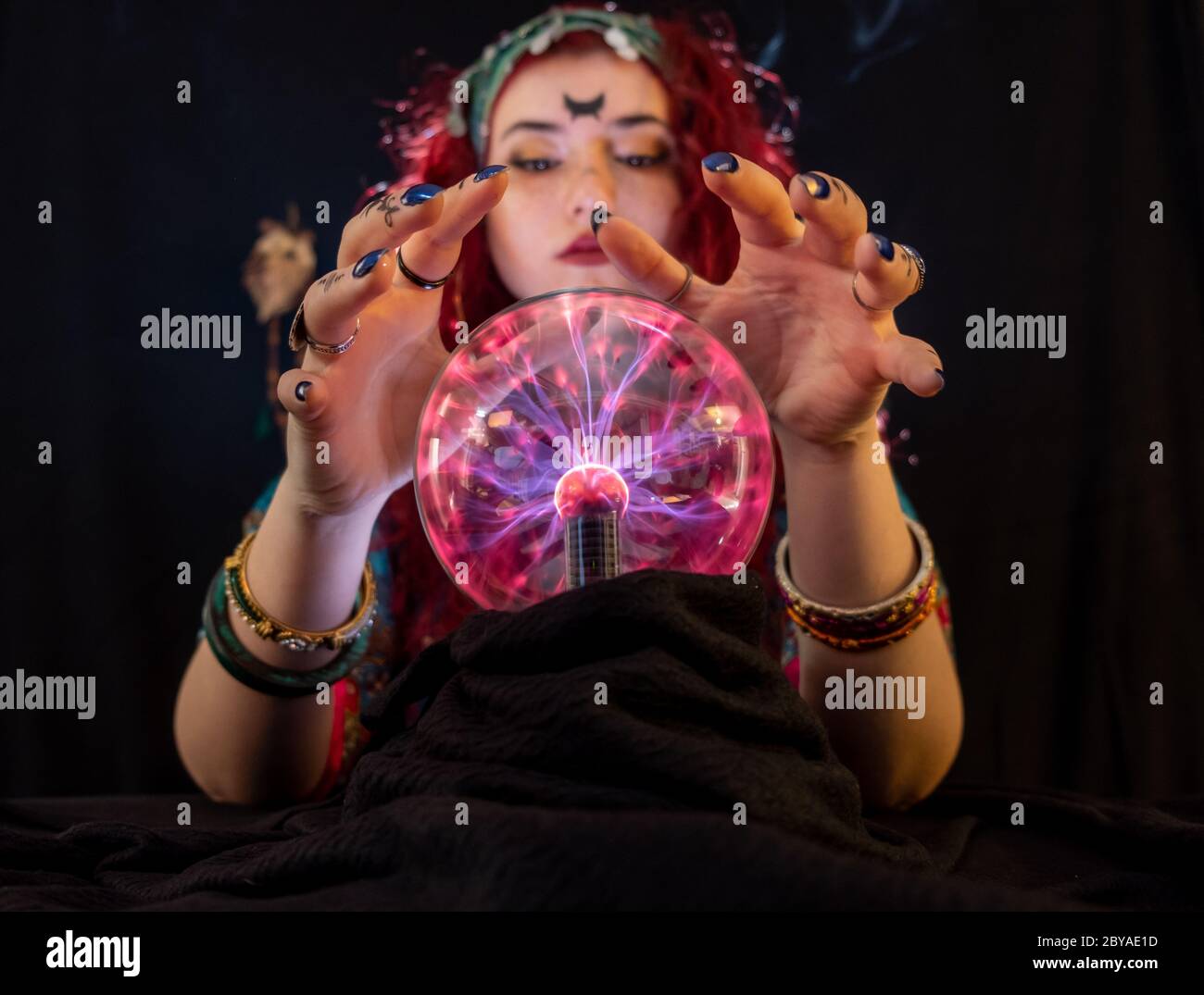 fortune teller lady  is telling about your future Stock Photo