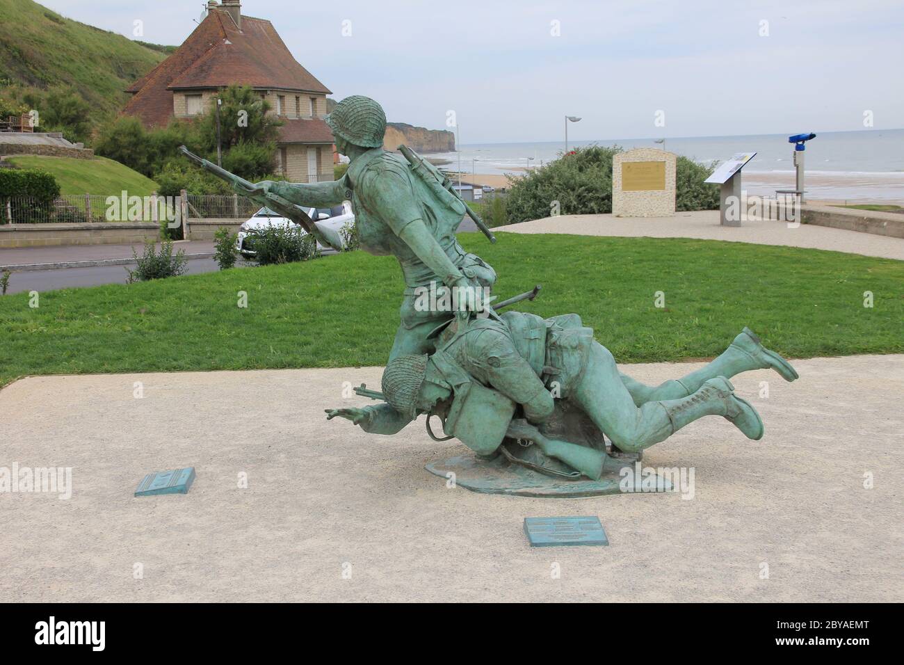 Omaha Beach landing site in northern France Stock Photo Alamy