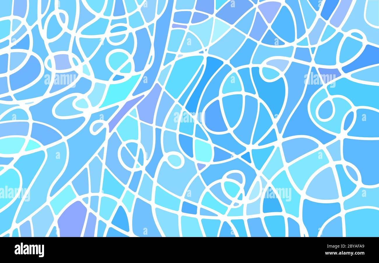 abstract vector stained-glass mosaic background - light blue Stock ...