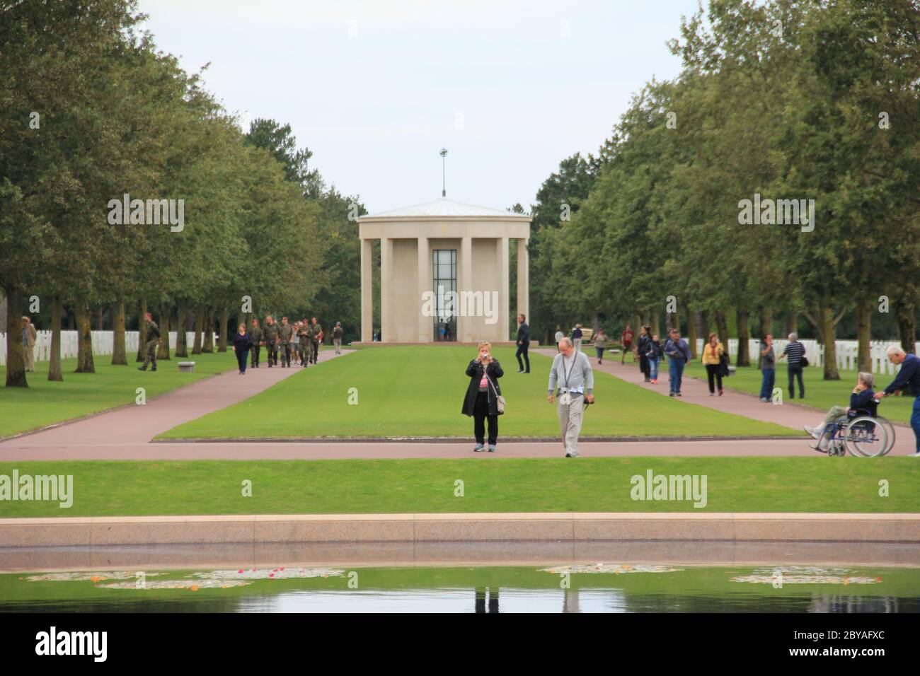 The Normandy American Cemetery and Memorial in France Stock Photo